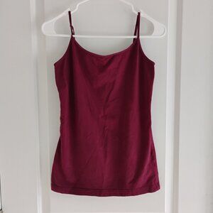 Arizona Jean Company Burgundy Tank Top Adjustable Spaghetti Straps Size L